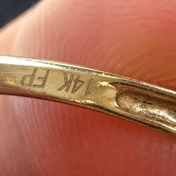 Designer Citrine, Garnet, Porcelain Ring, 14K FP SIZE 6.5 – GORGEOUS - Picture 12 of 13